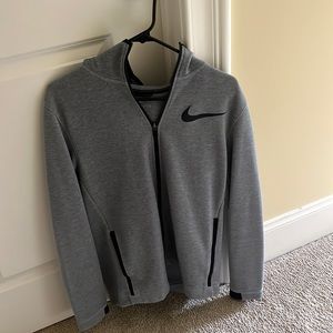 Grey Nike-tech zip up hoodie